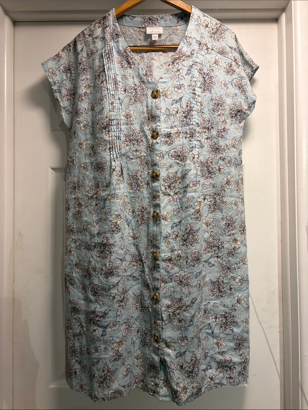 J.Jill Love Linen Floral Shift Dress size S